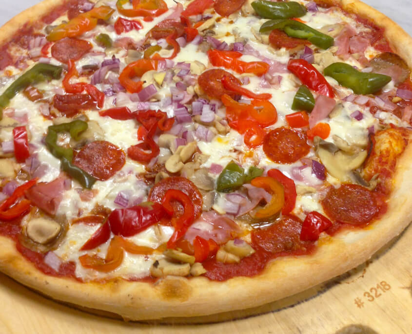 Marcello's Special pizza fresh from the oven